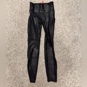 Spanx Black Moto Faux Leather Leggings